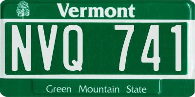 VT license plate NVQ741
