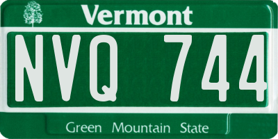 VT license plate NVQ744