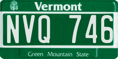 VT license plate NVQ746