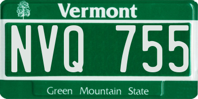 VT license plate NVQ755