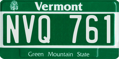 VT license plate NVQ761