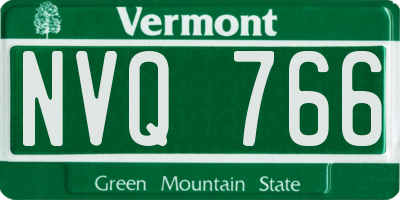 VT license plate NVQ766