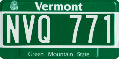 VT license plate NVQ771