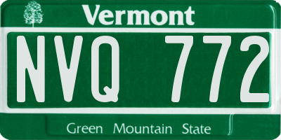 VT license plate NVQ772