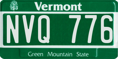 VT license plate NVQ776