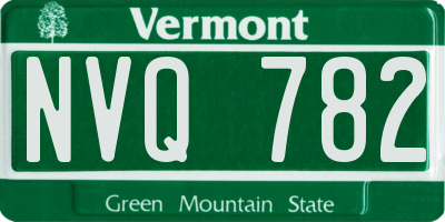 VT license plate NVQ782