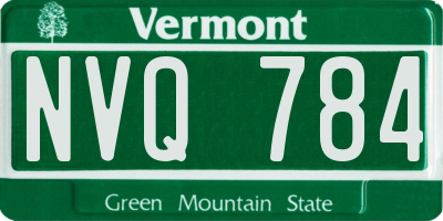 VT license plate NVQ784