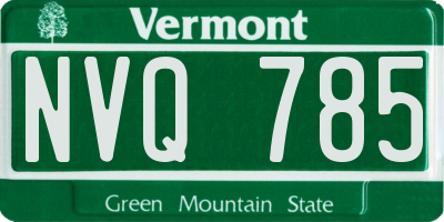 VT license plate NVQ785