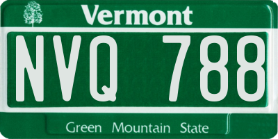 VT license plate NVQ788
