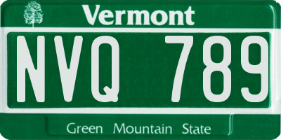 VT license plate NVQ789