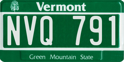 VT license plate NVQ791