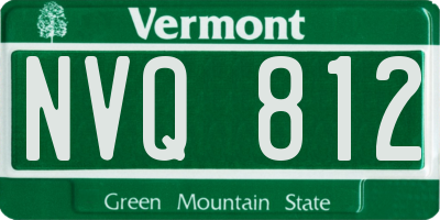 VT license plate NVQ812