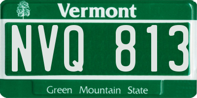 VT license plate NVQ813