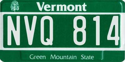 VT license plate NVQ814