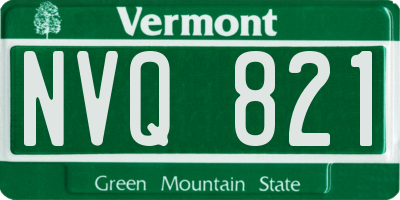 VT license plate NVQ821