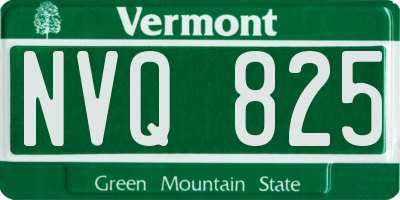 VT license plate NVQ825