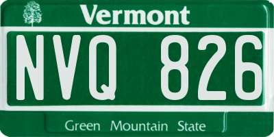 VT license plate NVQ826