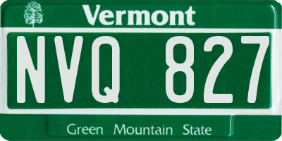VT license plate NVQ827