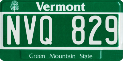 VT license plate NVQ829