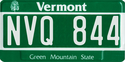 VT license plate NVQ844