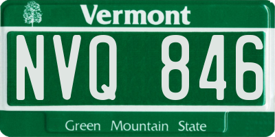 VT license plate NVQ846