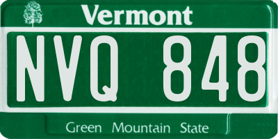 VT license plate NVQ848