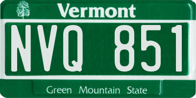 VT license plate NVQ851