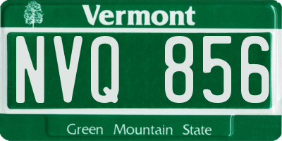 VT license plate NVQ856