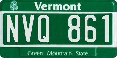 VT license plate NVQ861