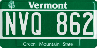 VT license plate NVQ862