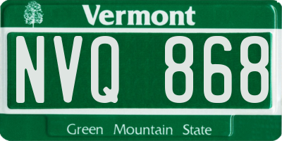 VT license plate NVQ868