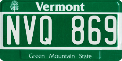 VT license plate NVQ869