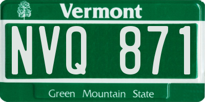 VT license plate NVQ871