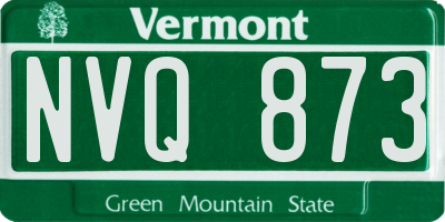 VT license plate NVQ873