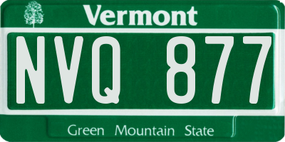 VT license plate NVQ877