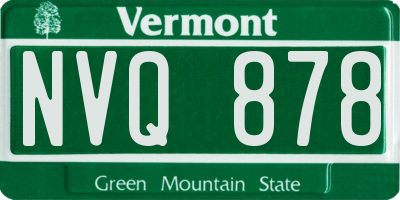 VT license plate NVQ878