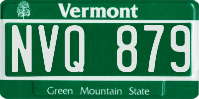 VT license plate NVQ879