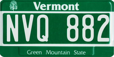 VT license plate NVQ882