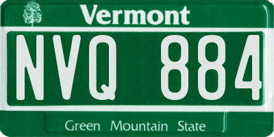 VT license plate NVQ884