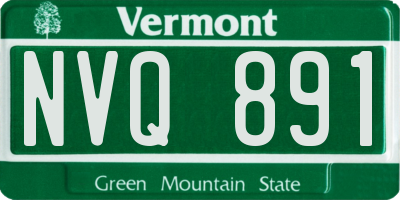 VT license plate NVQ891