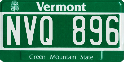 VT license plate NVQ896