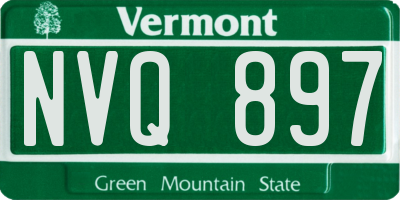 VT license plate NVQ897