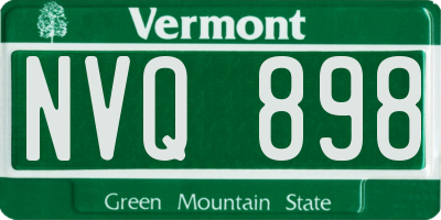 VT license plate NVQ898