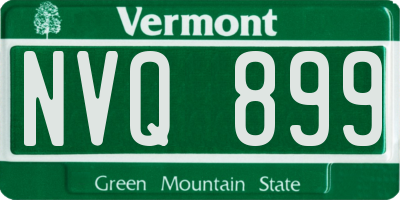 VT license plate NVQ899