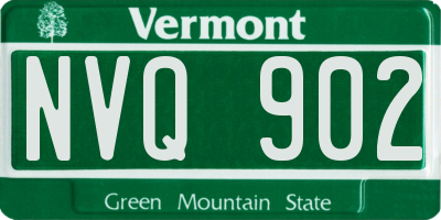 VT license plate NVQ902