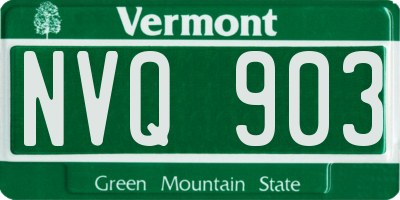 VT license plate NVQ903