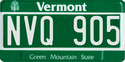 VT license plate NVQ905