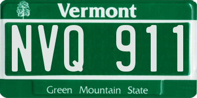 VT license plate NVQ911