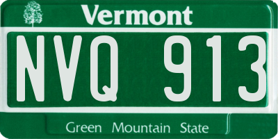 VT license plate NVQ913