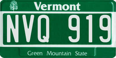 VT license plate NVQ919